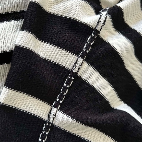 PONCHO, COTTON/MODAL, BLACK & PEARL, SZ L/XL, VERY FLOWING, LAUREN BY RALPH LAUR - Picture 4 of 11